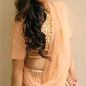 Peach lengha indian wear